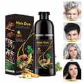 Shampoing Colorant 3-en-1 – Noir Naturel | Anti Cheveux Blancs + Soin + Brillant 500 ML - BONDABOU SHOP